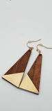 Wooden Triangle Earrings